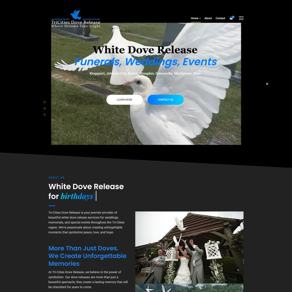 web design tricities dove release project